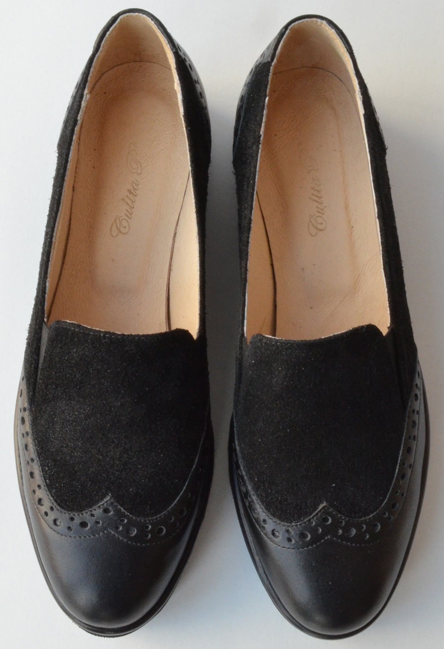 Pantofi Dama Oxford Negri Fara Siret