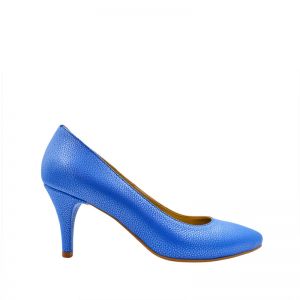 Pantofi dama pumps bleu din piele naturala