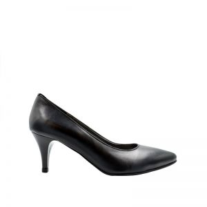 Pantofi dama stiletto negri cu toc 7 cm 