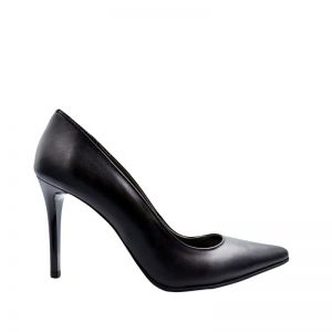 Pantofi dama stiletto negru piele naturala