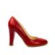 Pantofi dama piele rosii cu toc