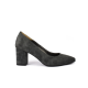 Pantofi dama cu toc gros piele intoarsa gri