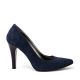Pantofi dama stiletto piele intoarsa bleumarin