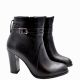 Botine dama piele naturala - negre