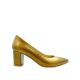 Pantofi dama pumps bronze cu toc gros din piele naturala