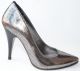Pantofi dama stiletto piele argintie