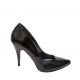 Pantofi dama cu toc stiletto din piele neagra