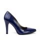 Pantofi dama stiletto piele lacuita albastra