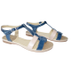 Sandale dama cu barete piele lac albastre