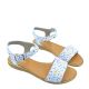 Sandale dama casual piele naturala alb multicolor