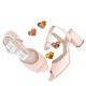 Sandale dama cu toc comod din piele naturala roz nude