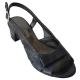 Sandale croco negre cu funda