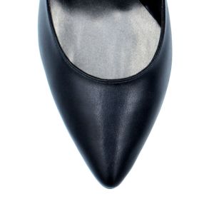 Pantofi dama stiletto cu toc mic din piele negri